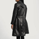 Sweet Susan Black Leather Trench Coat